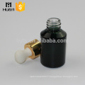 wholesale custom 30ml glass black dropper bottle